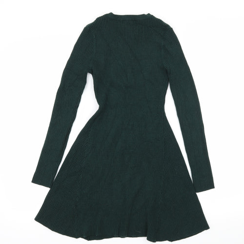 Primark Womens Green  Knit Skater Dress  Size 12