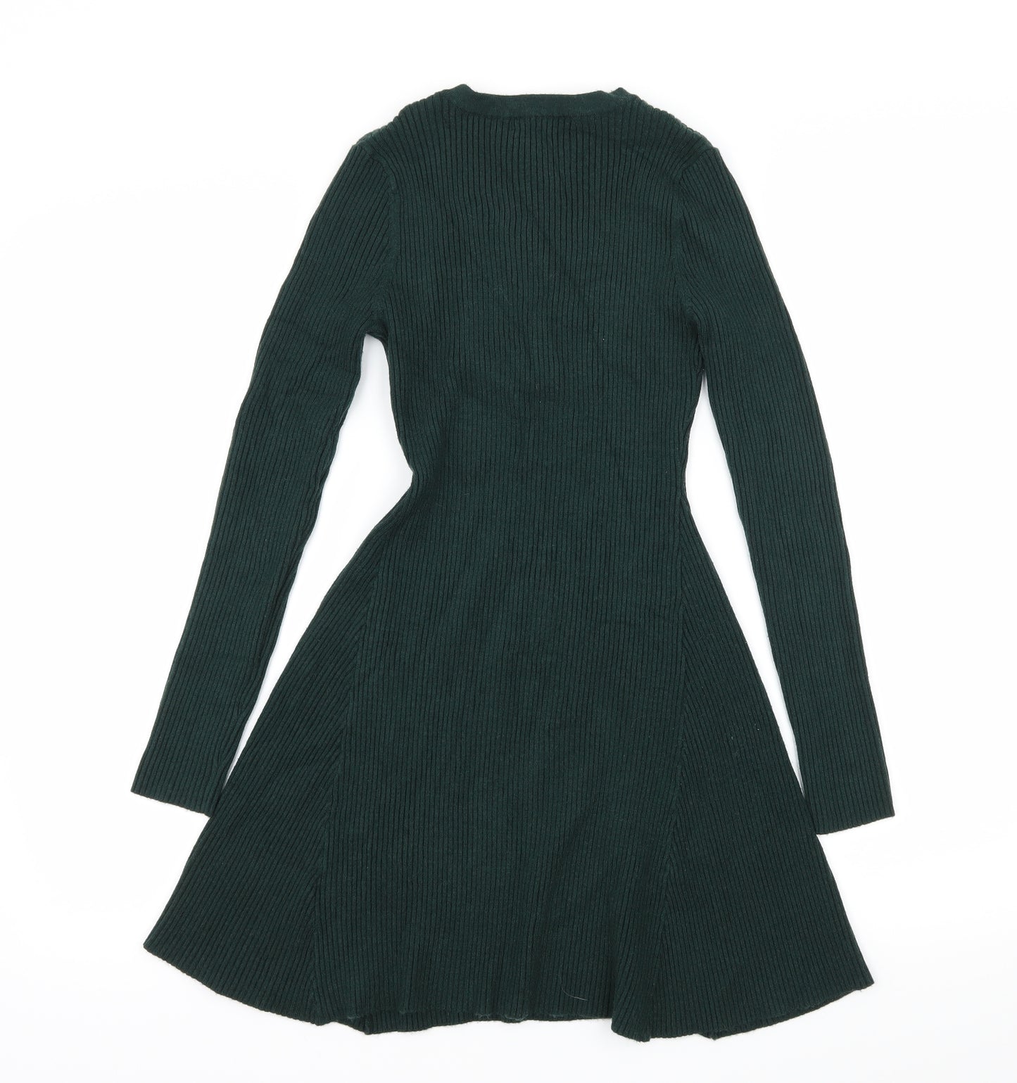 Primark Womens Green  Knit Skater Dress  Size 12