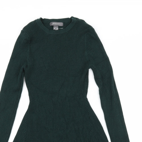 Primark Womens Green  Knit Skater Dress  Size 12