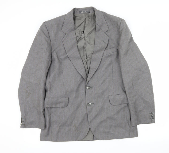 Dunn & Co Mens Grey Striped Jacket Suit Jacket Size M