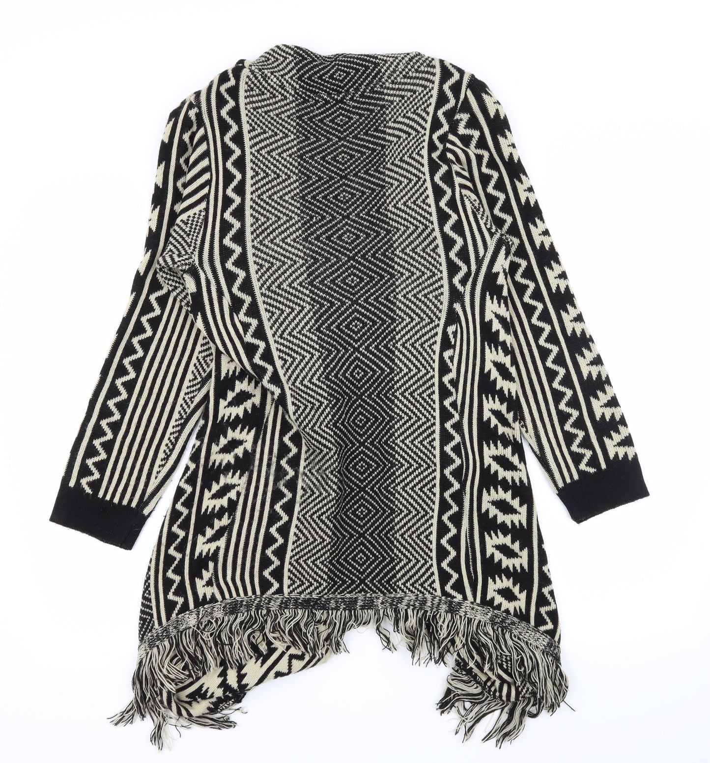 Whisper Womens Beige Striped Knit Cardigan Jumper Size M