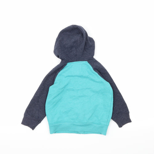 Old Navy Boys Blue Colourblock Jersey Full Zip Jumper Size 18-24 Months