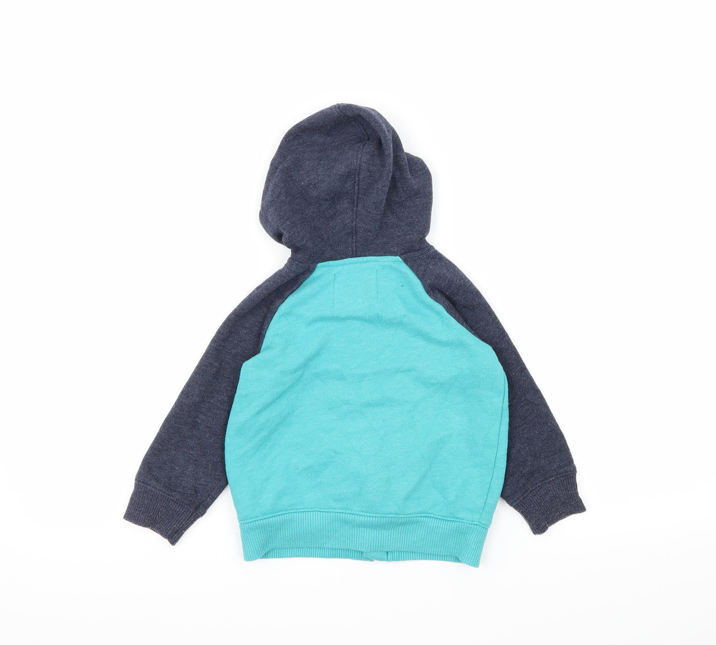 Old Navy Boys Blue Colourblock Jersey Full Zip Jumper Size 18-24 Months