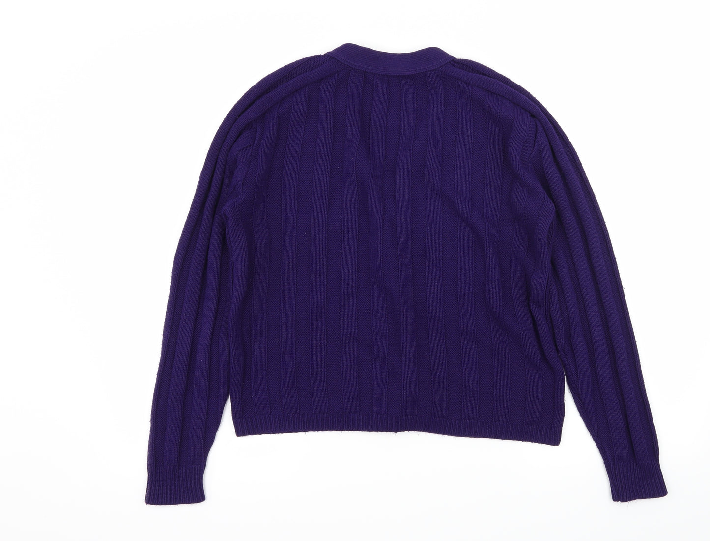St Michael Womens Purple  Knit Cardigan Jumper Size 10