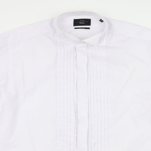 Moss Mens White    Dress Shirt Size 15.5