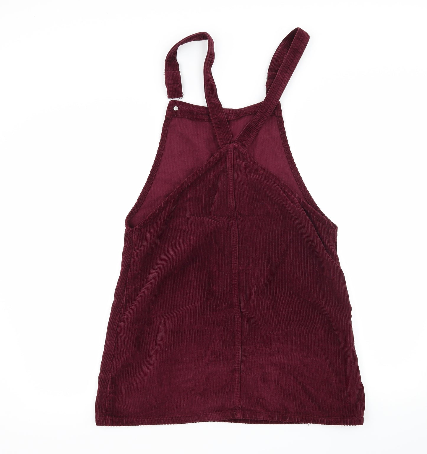 Topshop Womens Purple  Corduroy Pinafore/Dungaree Dress  Size 12