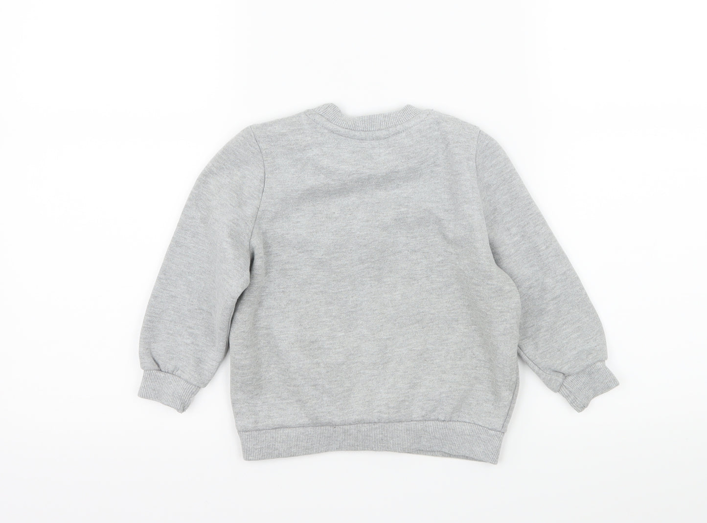 Very Boys Grey Geometric Jersey Pullover Sweatshirt Size 2-3 Years  - Awesome