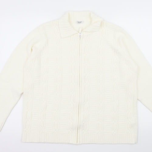 Berkertex Womens Ivory  Knit Cardigan Jumper Size 18