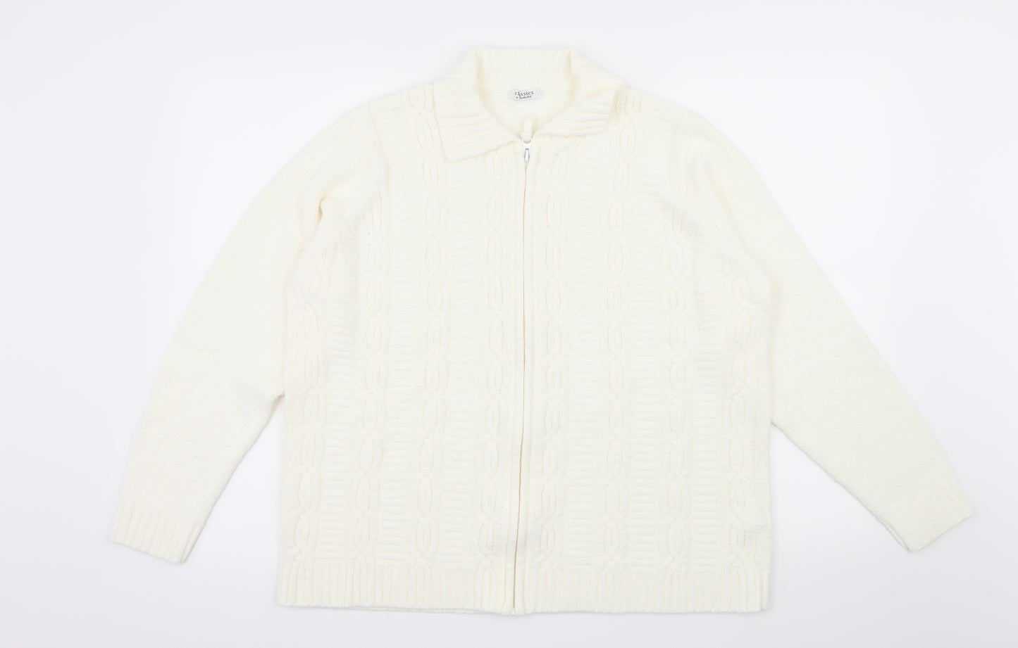 Berkertex Womens Ivory  Knit Cardigan Jumper Size 18