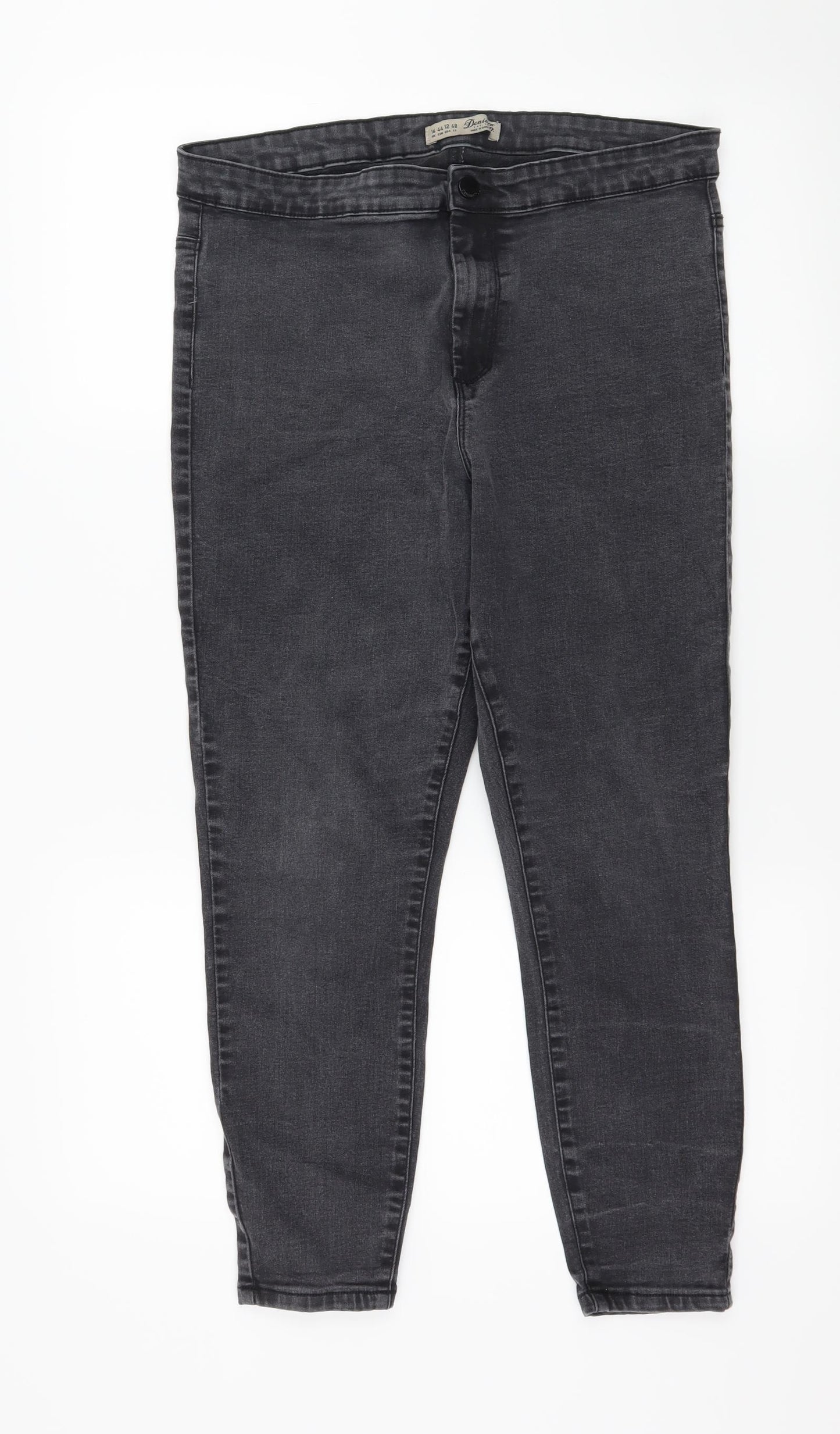 Denim & Co. Womens Grey  Denim Skinny Jeans Size 16 L24 in