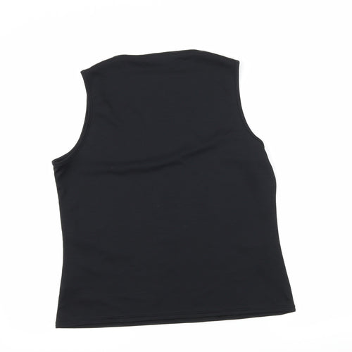 New Look Womens Black Geometric Jersey Camisole Tank Size 18
