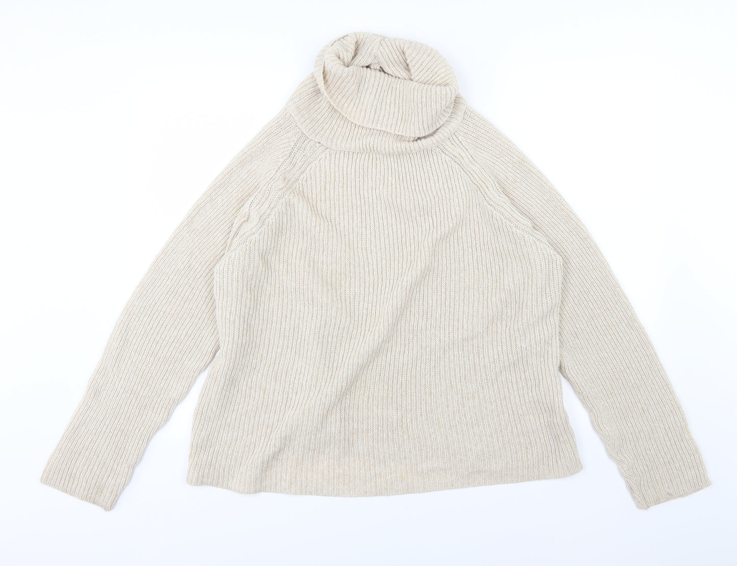 Light Before Dark Womens Beige  Knit Pullover Jumper Size M