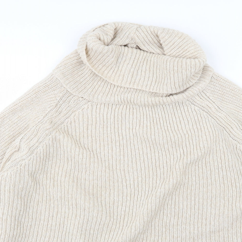 Light Before Dark Womens Beige  Knit Pullover Jumper Size M