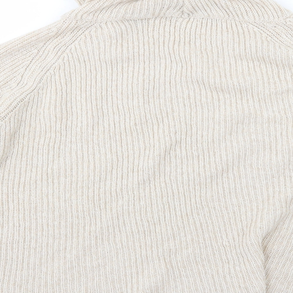 Light Before Dark Womens Beige  Knit Pullover Jumper Size M