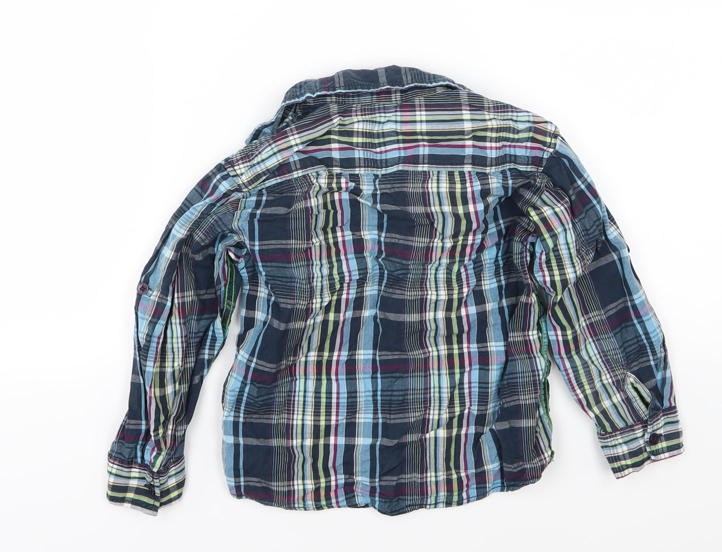 Primark Boys Blue Striped Woven Basic Button-Up Size 6 Years