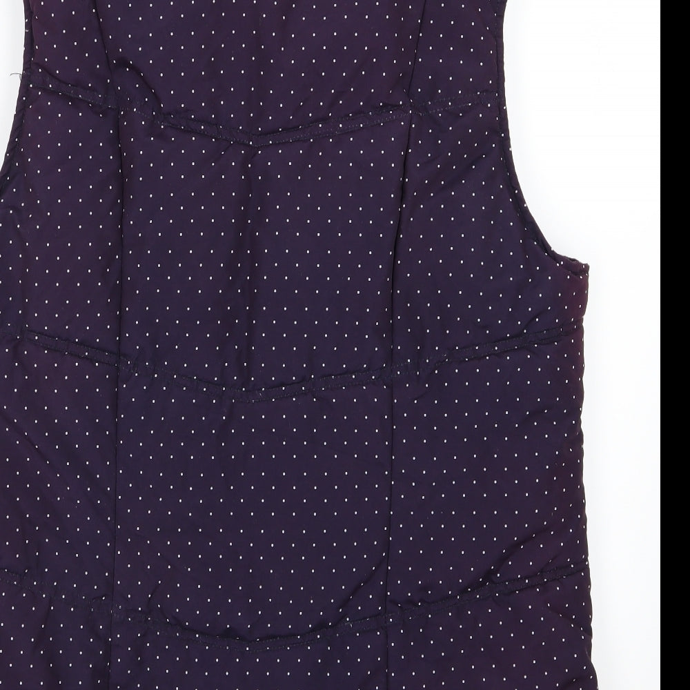 TU Womens Blue Polka Dot  Gilet Jacket Size 16