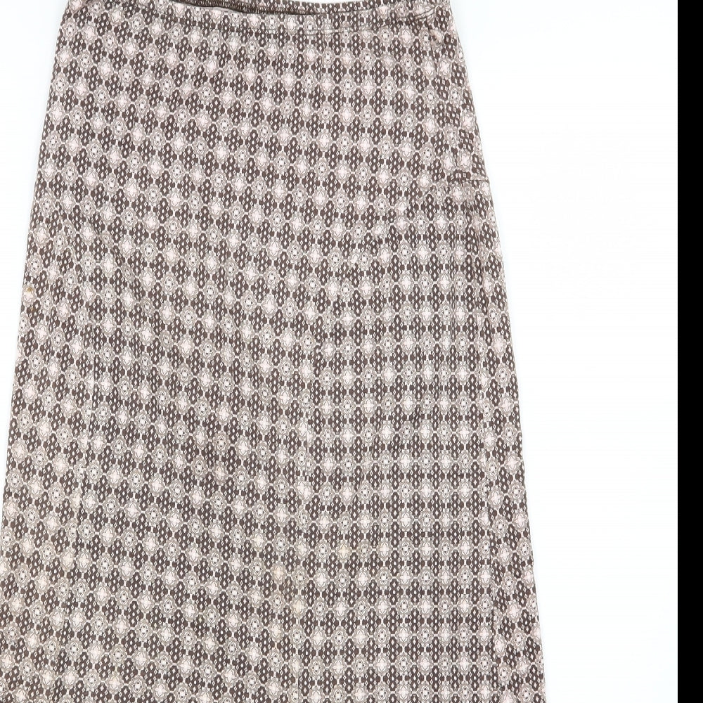 M&Co Womens Pink Geometric Jersey Straight & Pencil Skirt Size 10