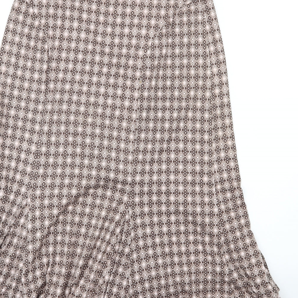 M&Co Womens Pink Geometric Jersey Straight & Pencil Skirt Size 10