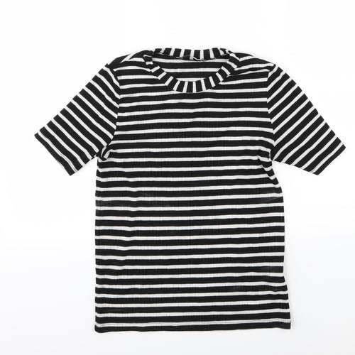 Oasis Womens Black Striped Knit Pullover Jumper Size M