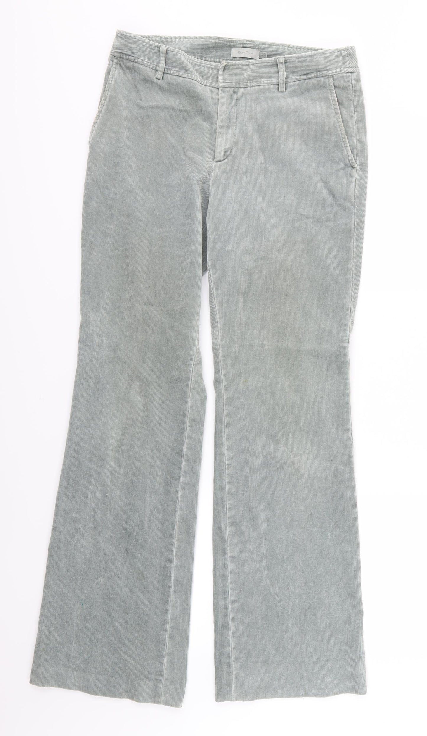 Part Two Womens Blue  Corduroy Bootcut Jeans Size 12 L32 in