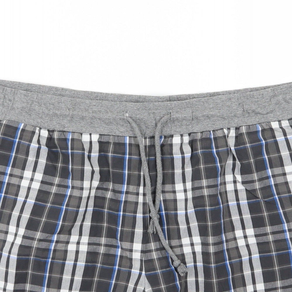 F&F Mens Grey Striped Jersey  Pyjama Pants Size 2XL