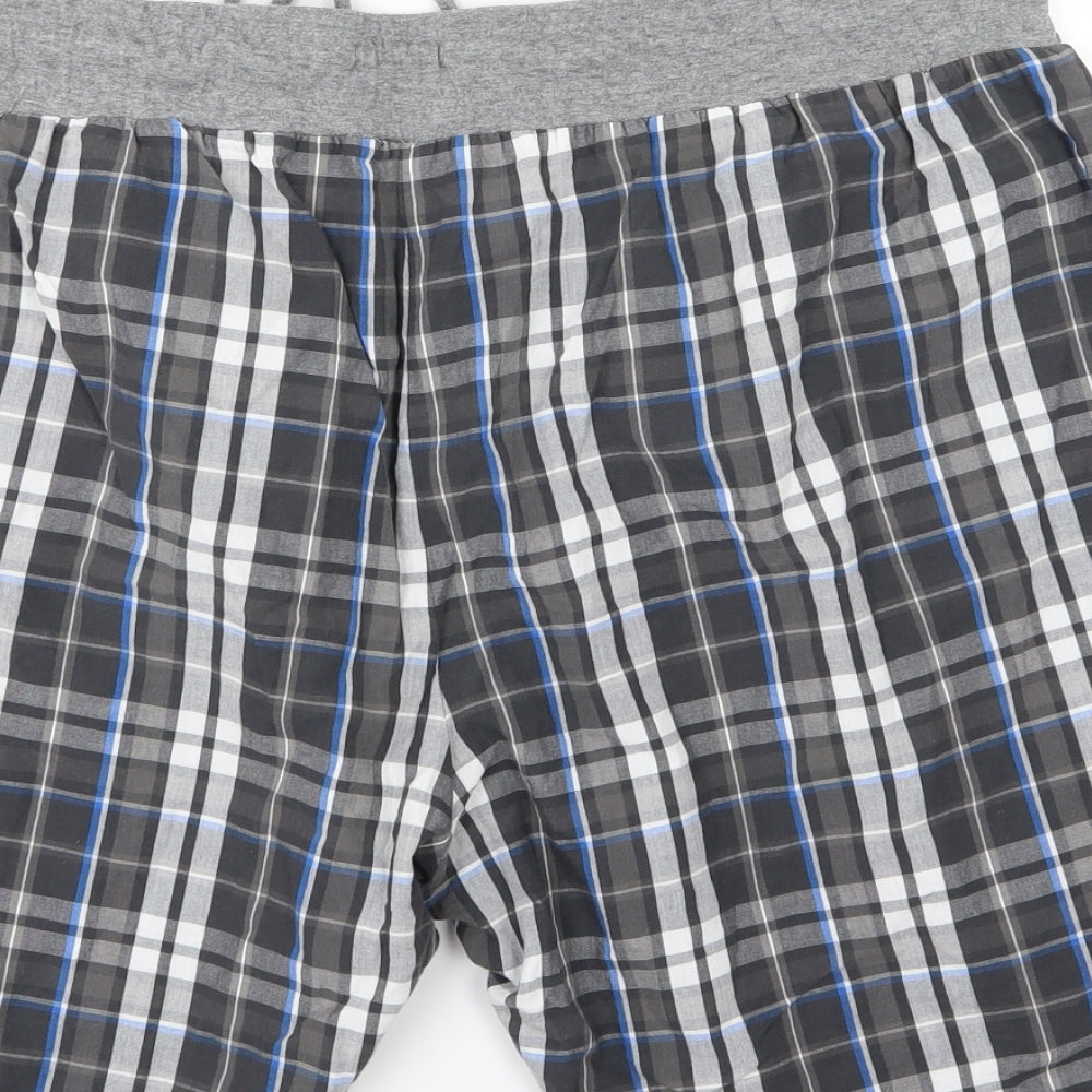 F&F Mens Grey Striped Jersey  Pyjama Pants Size 2XL