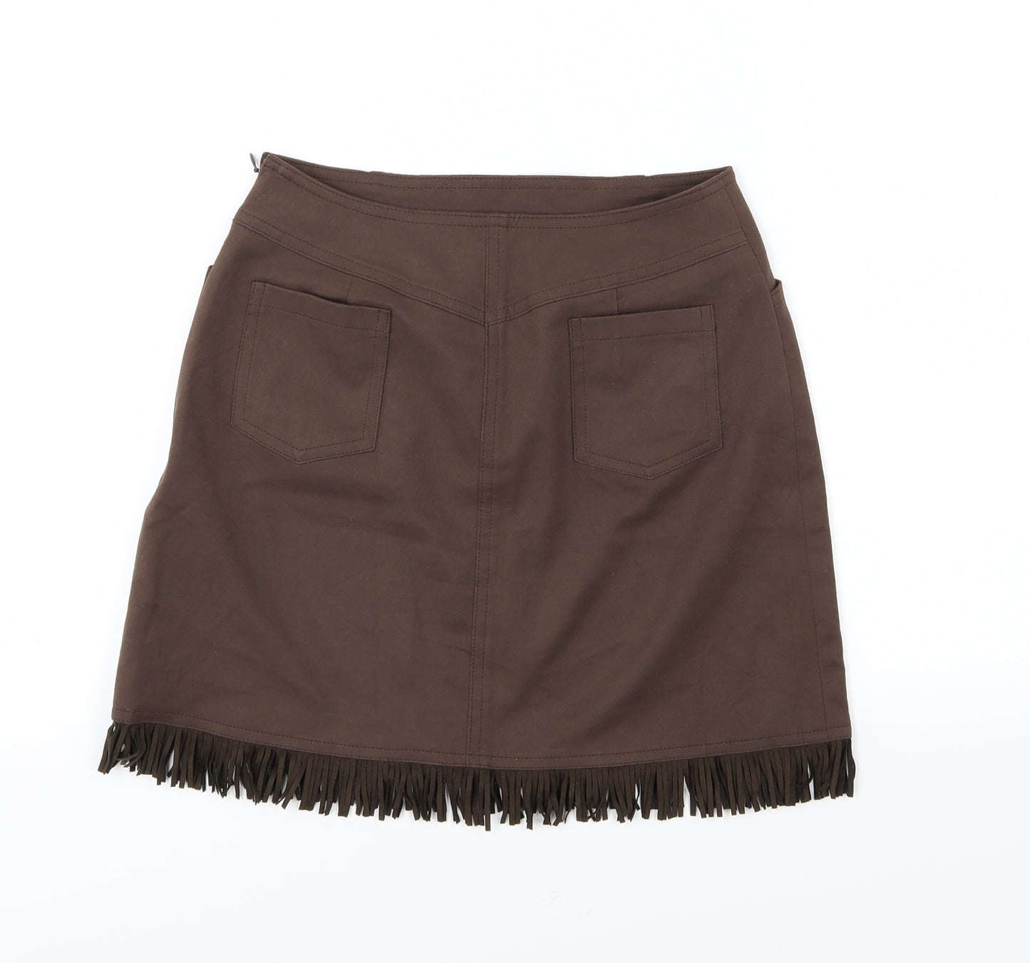Preworn Womens Brown   A-Line Skirt Size XS