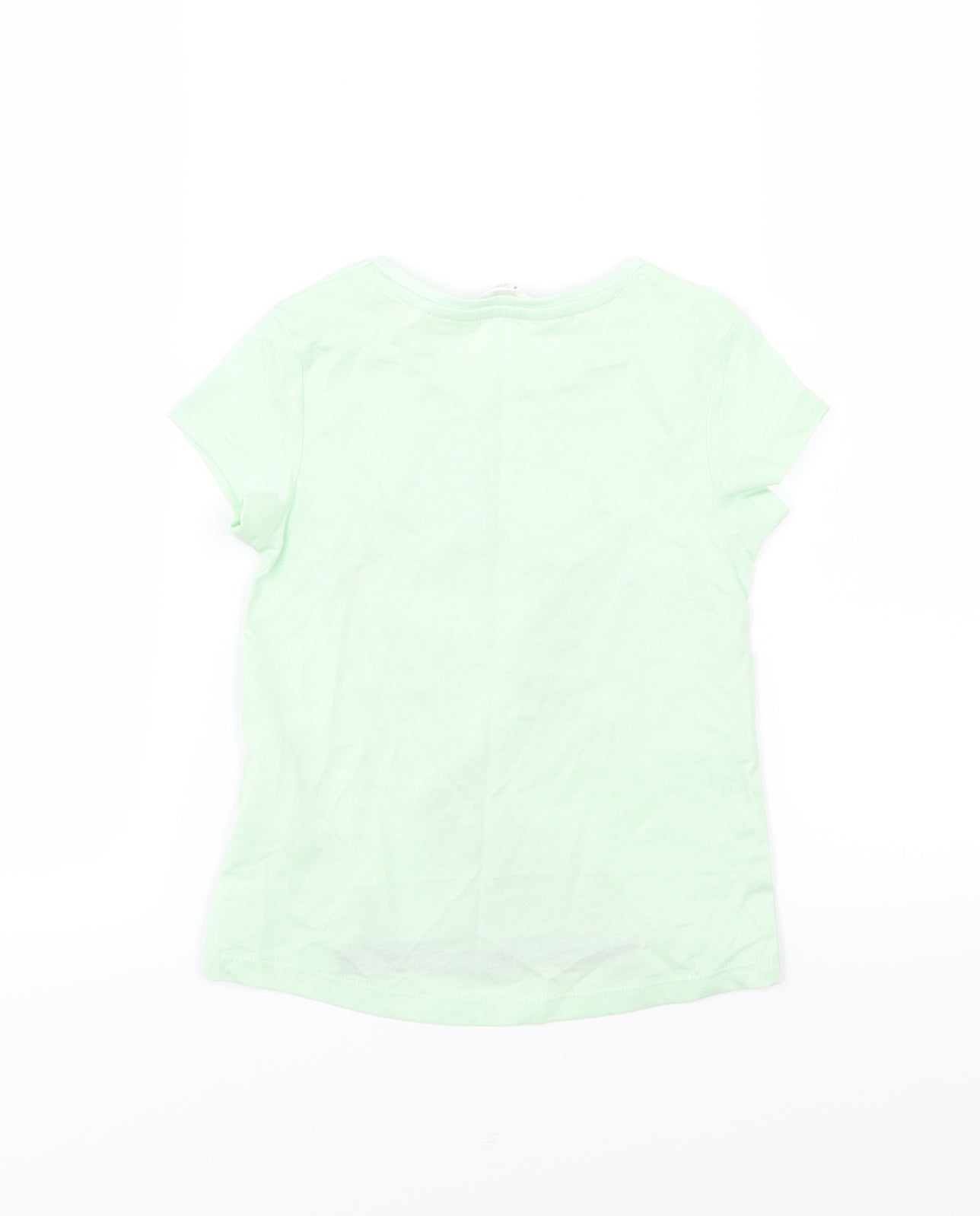 H&M Girls Green  Jersey Basic T-Shirt Size 2-3 Years  - Disney Cat