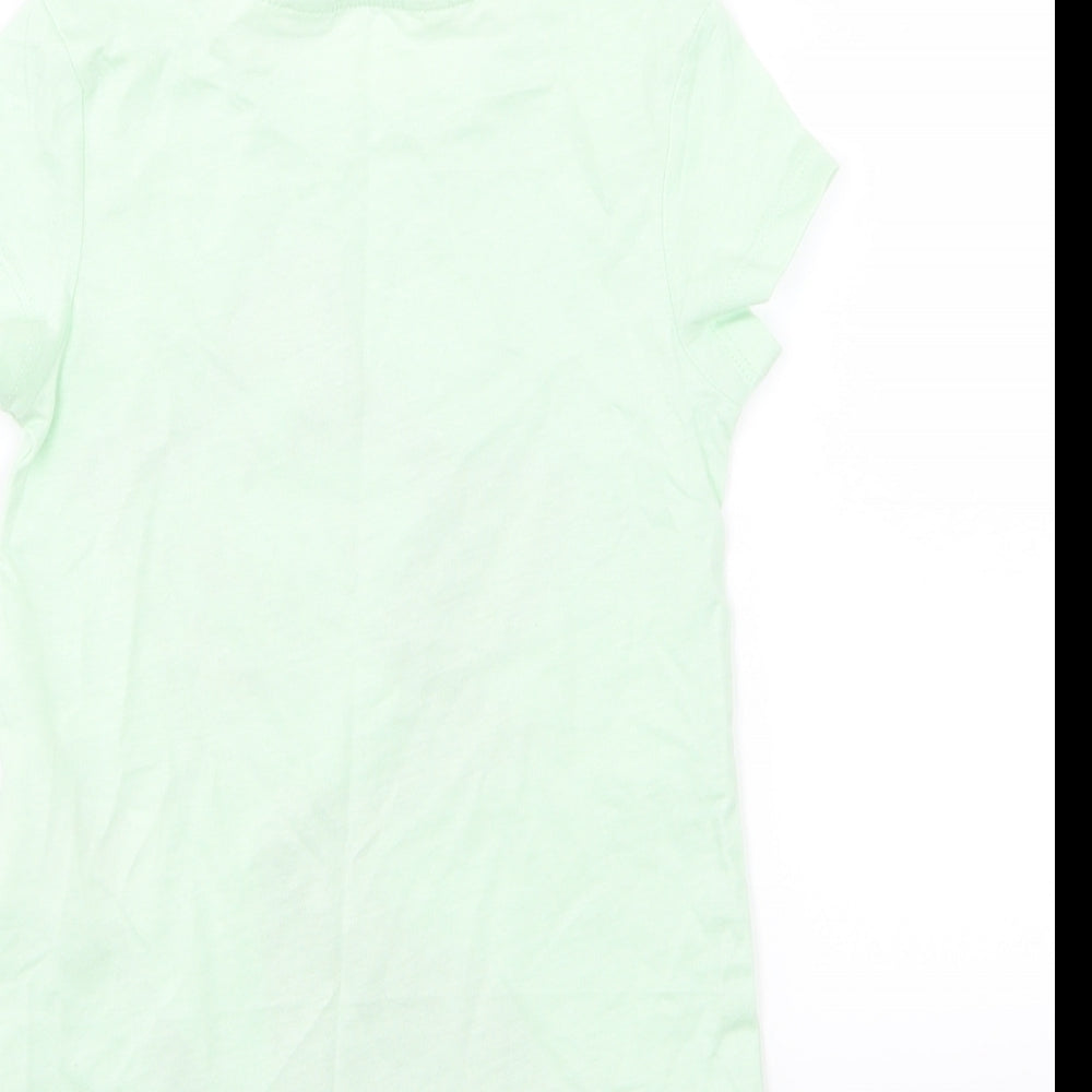 H&M Girls Green  Jersey Basic T-Shirt Size 2-3 Years  - Disney Cat
