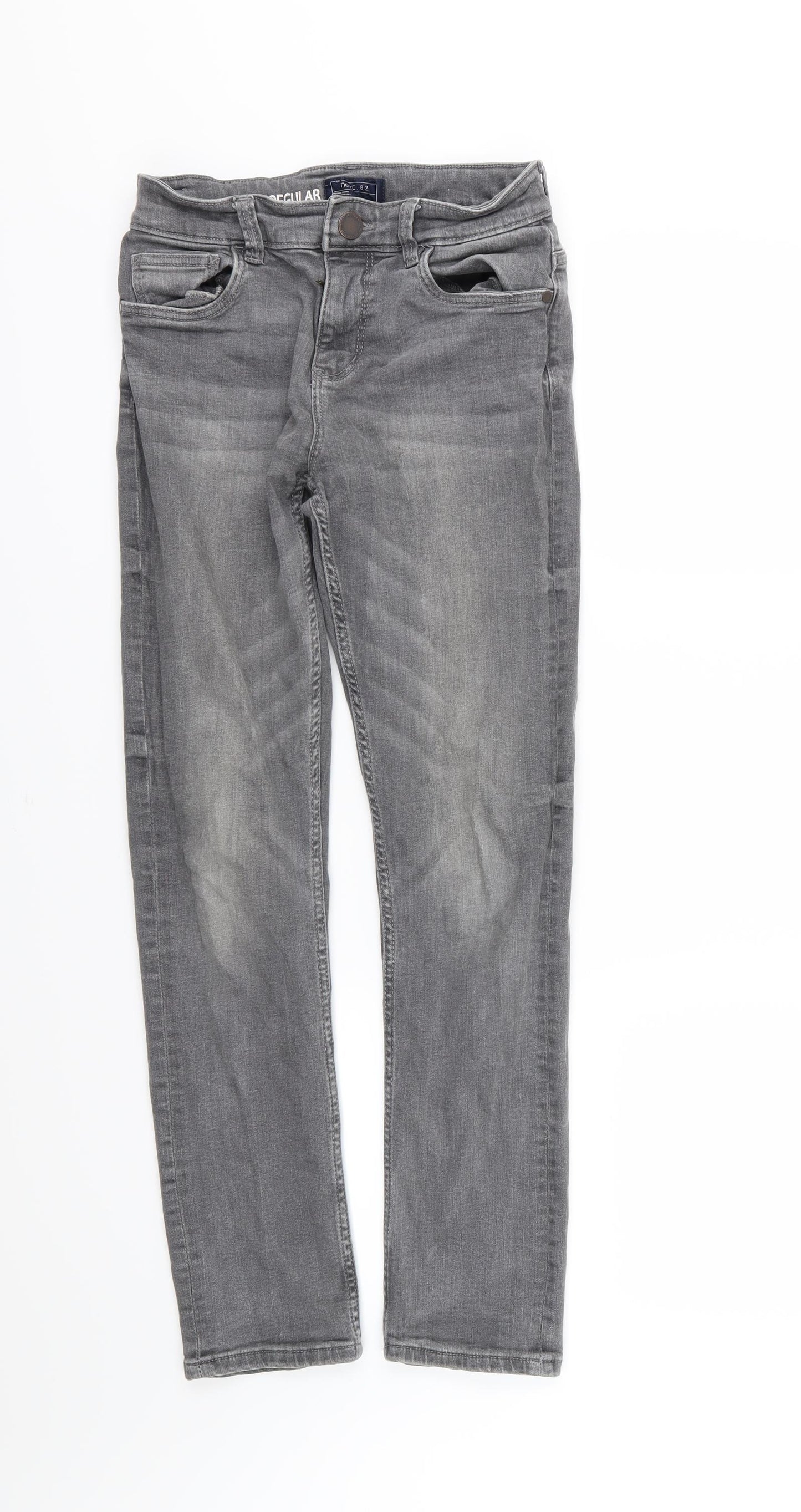 NEXT Boys Grey  Denim Straight Jeans Size 12 Years