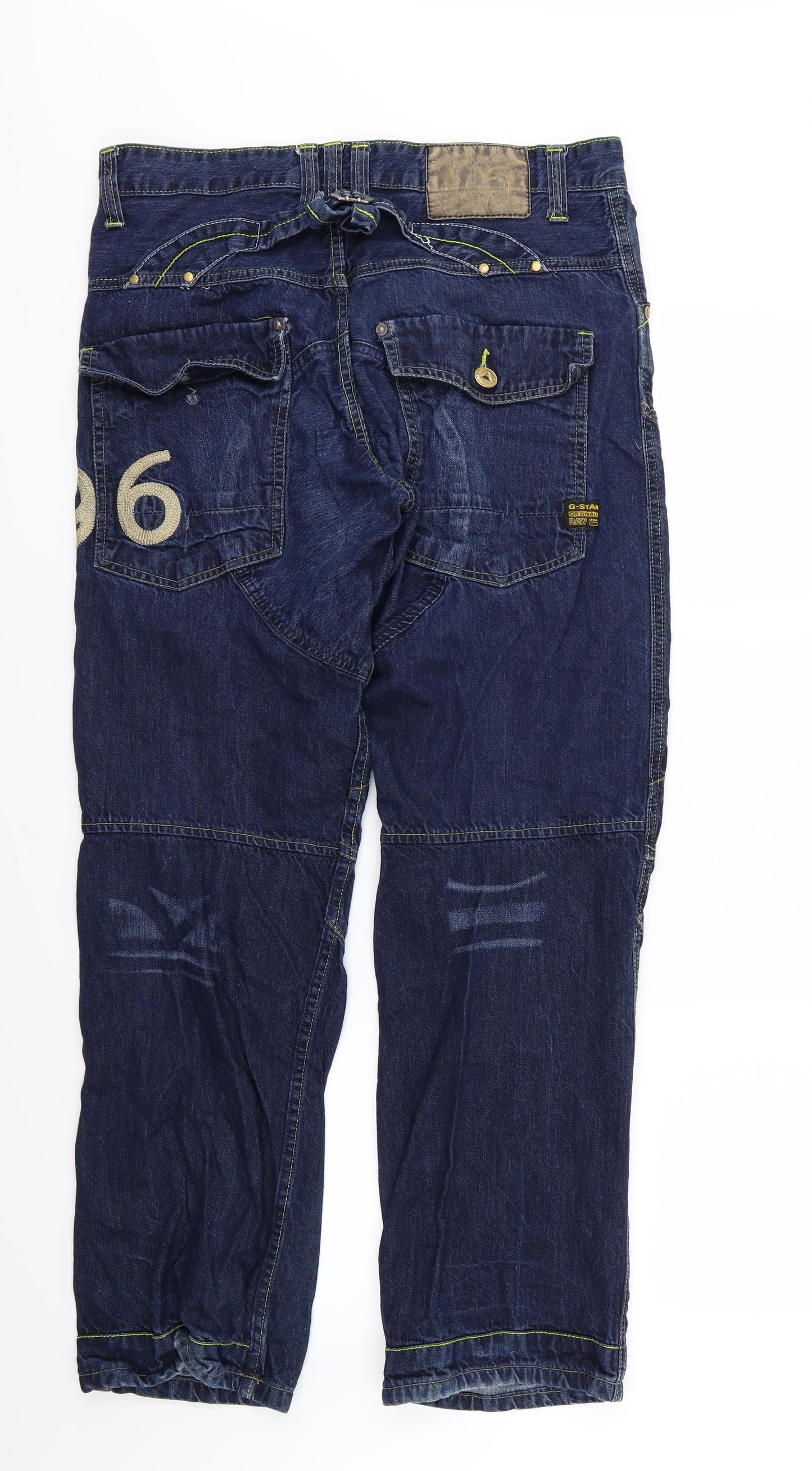 G-Star Mens Blue  Denim Straight Jeans Size 34 L32 in