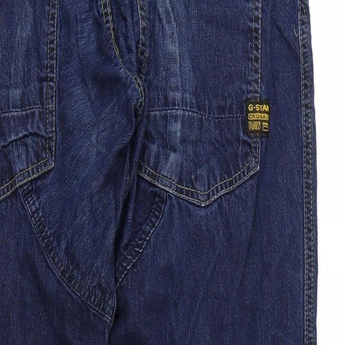 G-Star Mens Blue  Denim Straight Jeans Size 34 L32 in