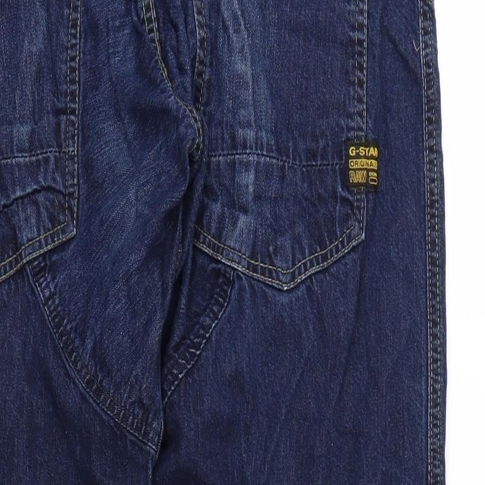 G-Star Mens Blue  Denim Straight Jeans Size 34 L32 in