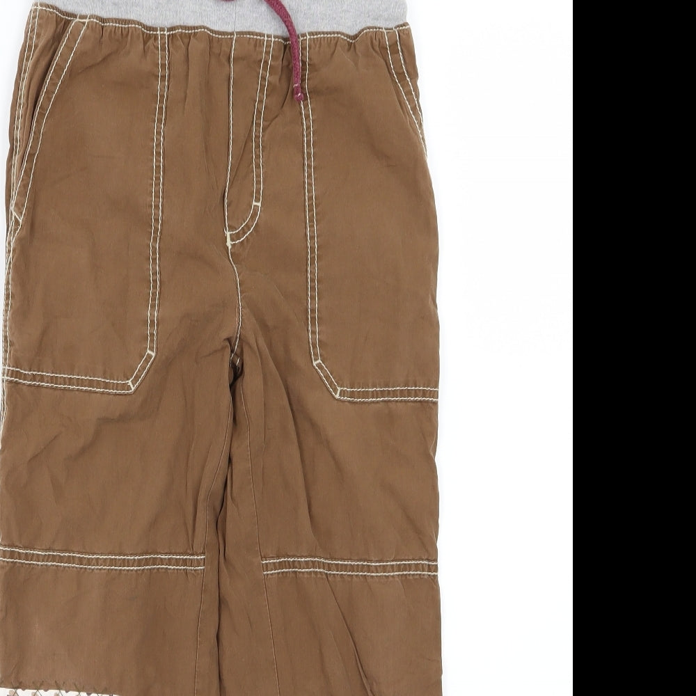 Mini Boden Girls Brown  Damask Cargo Trousers Size 10 Years