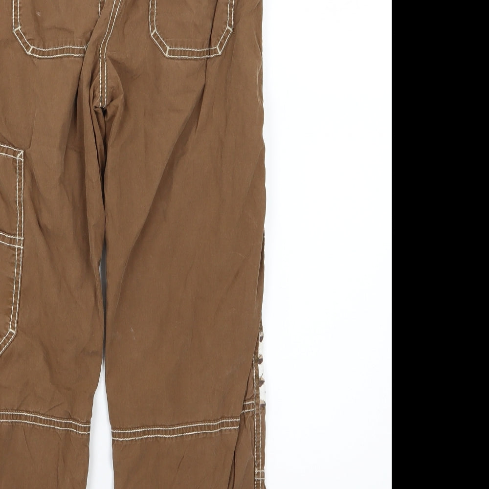 Mini Boden Girls Brown  Damask Cargo Trousers Size 10 Years