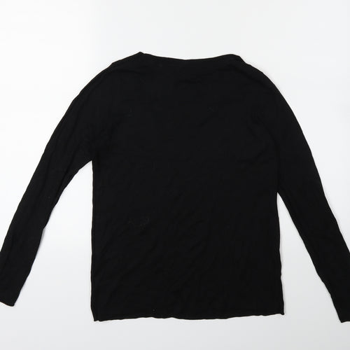 Smart Set Womens Black  Knit Pullover Jumper Size M
