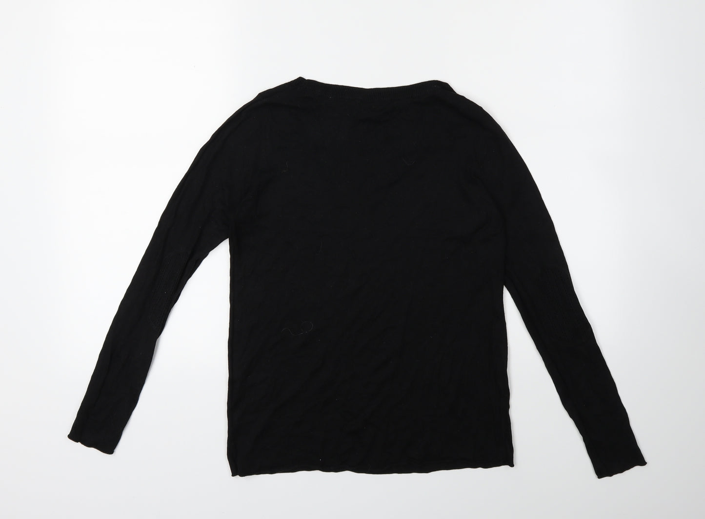 Smart Set Womens Black  Knit Pullover Jumper Size M
