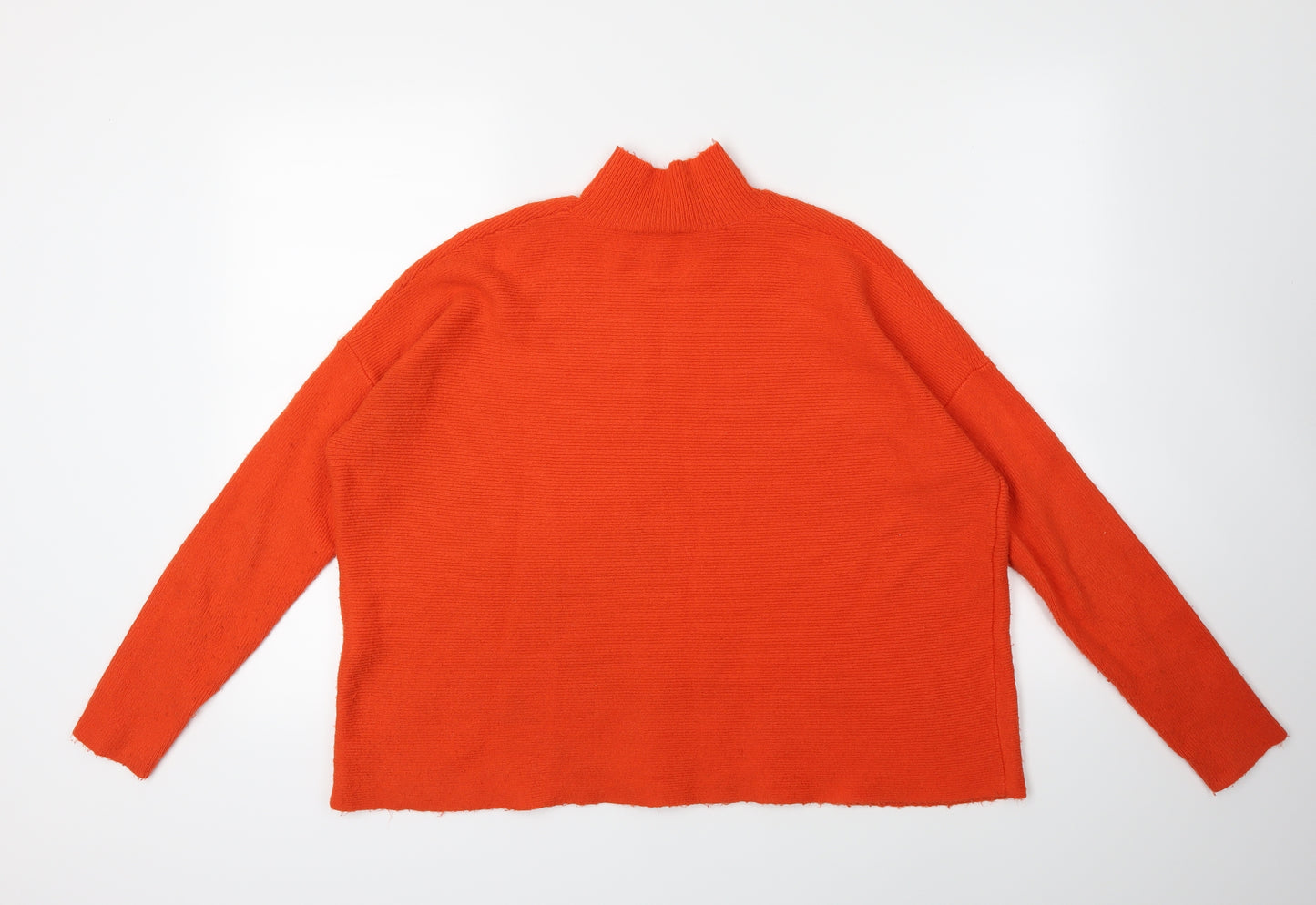 Warehouse Womens Orange  Knit Pullover Jumper Size M