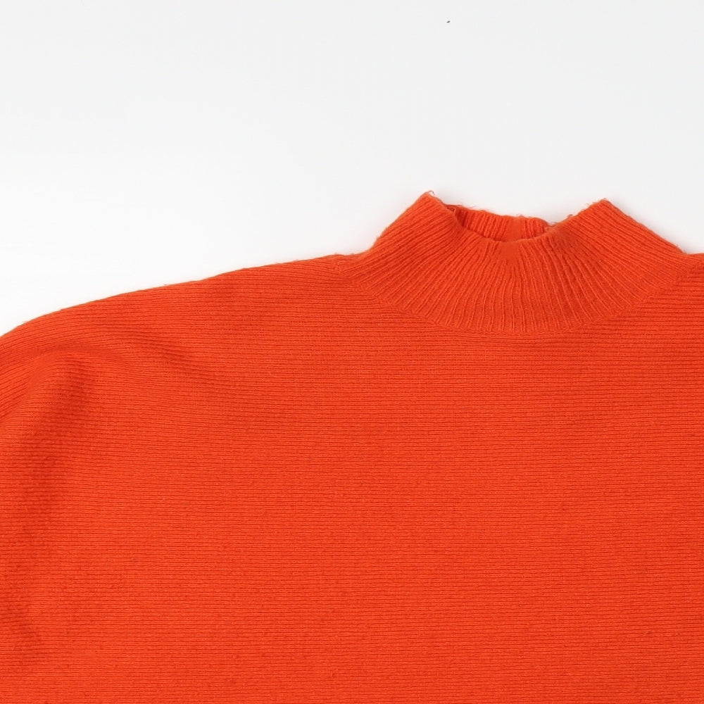 Warehouse Womens Orange  Knit Pullover Jumper Size M