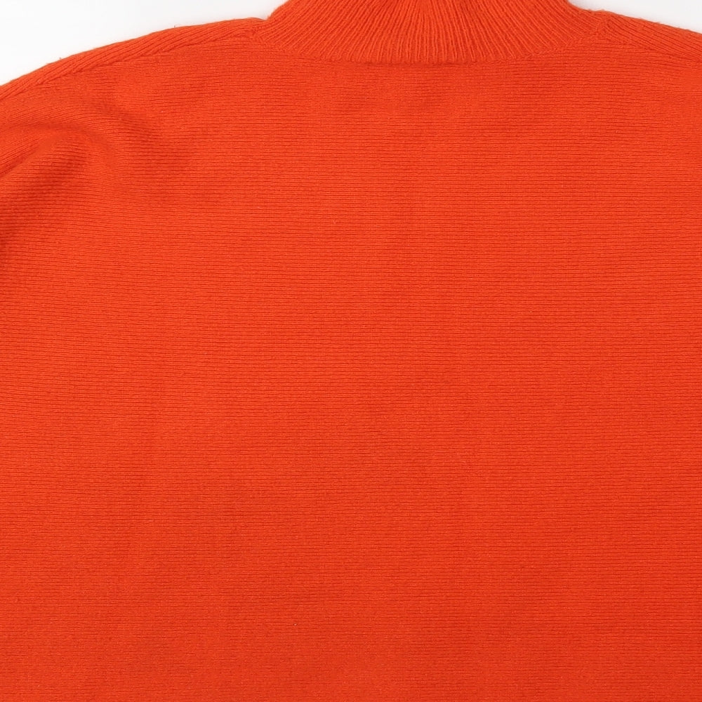 Warehouse Womens Orange  Knit Pullover Jumper Size M