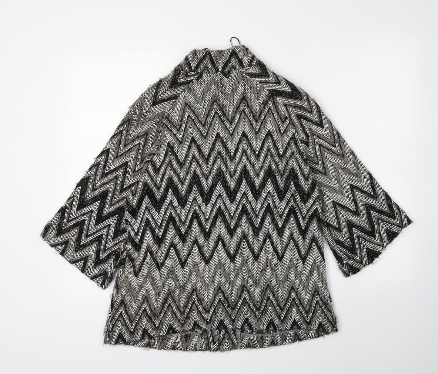 Roman Womens Grey Check  Cardigan Jumper Size S