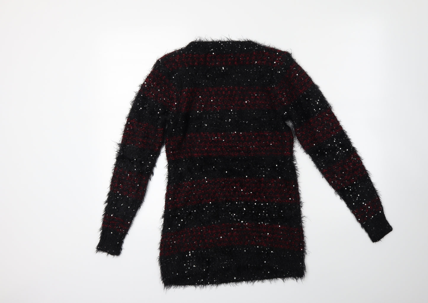 Katsumi Womens Black Striped Knit Pullover Jumper Size S