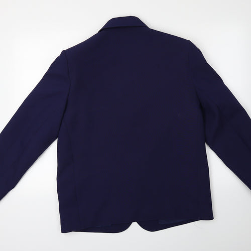 Preworn Womens Blue   Jacket Suit Jacket Size 14