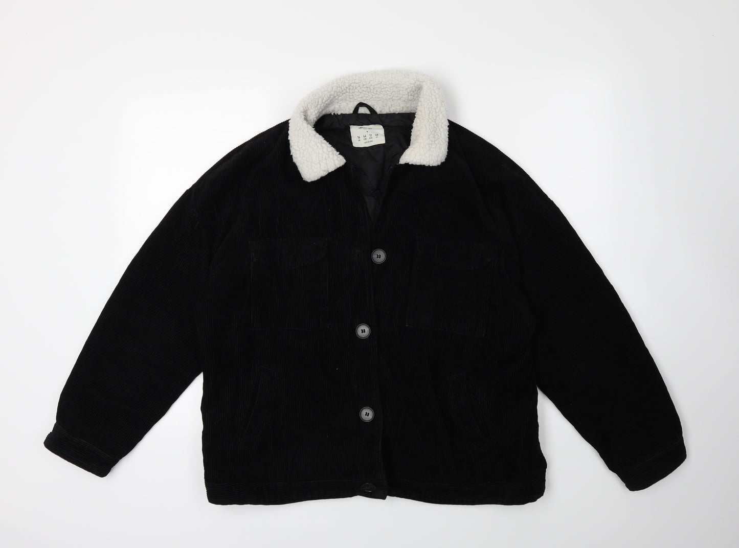 Denim & Co. Womens Black  Corduroy Jacket  Size 16