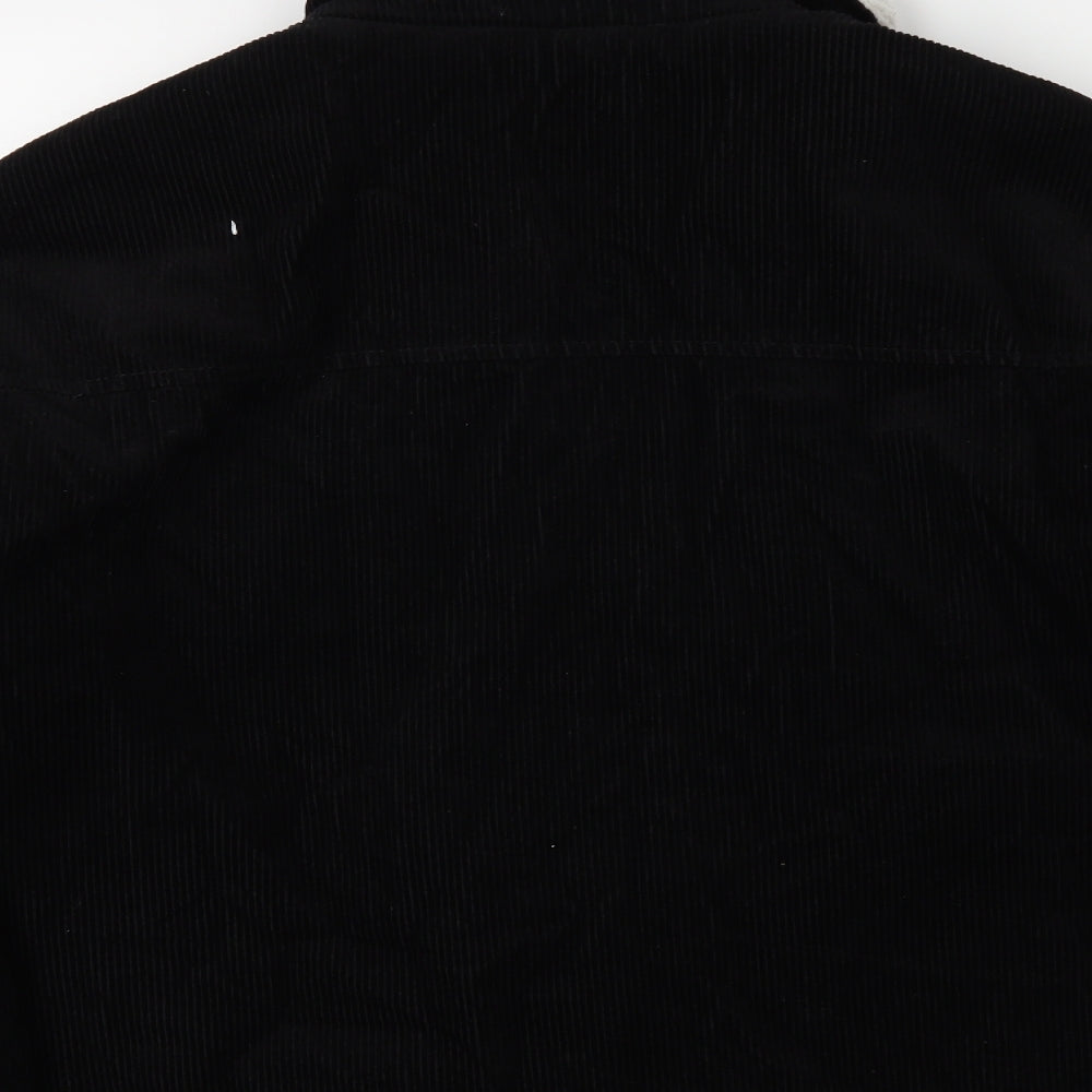 Denim & Co. Womens Black  Corduroy Jacket  Size 16