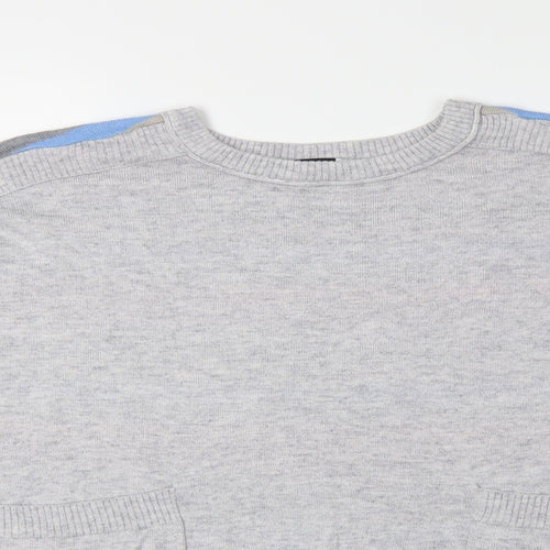 Clarity Womens Grey  Knit Pullover Jumper Size L