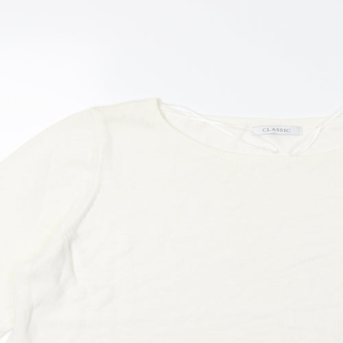 Marks and Spencer Womens White   Pullover Jumper Size 16