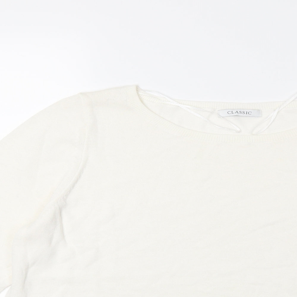 Marks and Spencer Womens White   Pullover Jumper Size 16