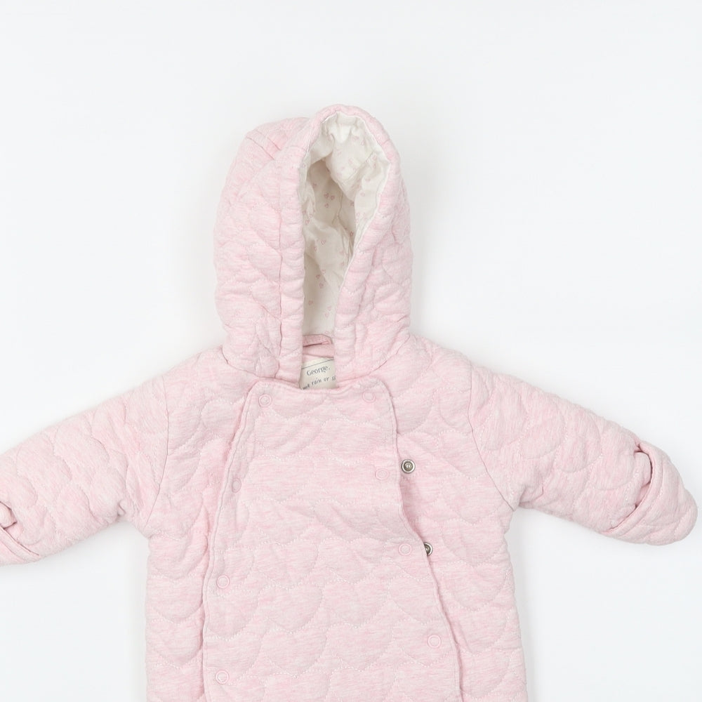 George Baby Pink   Coverall One-Piece Size 0-3 Months