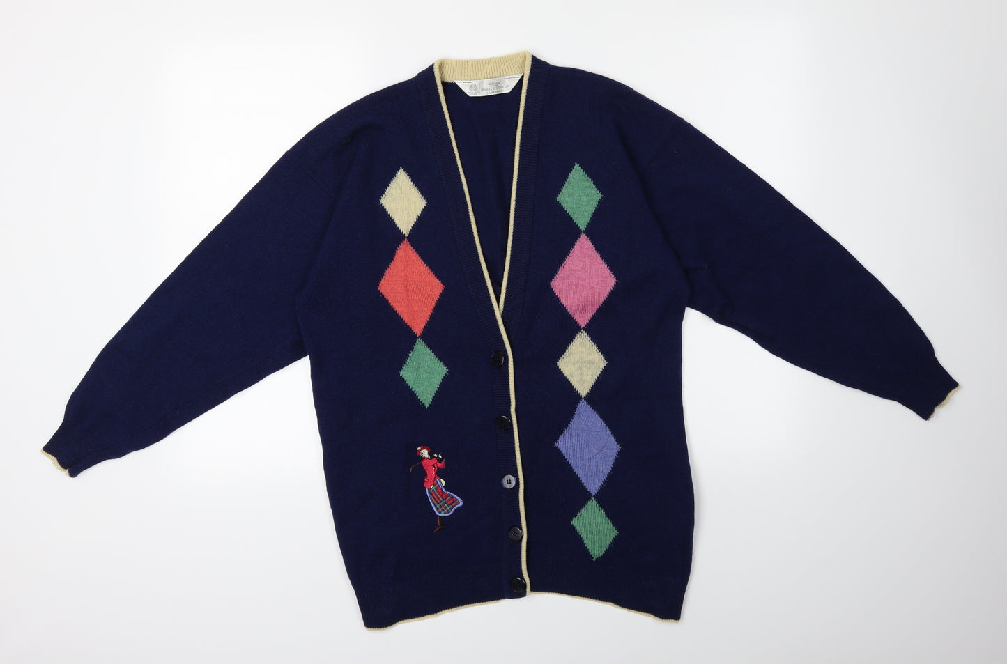 Marks and Spencer Womens Blue  Knit Cardigan Jumper Size 14